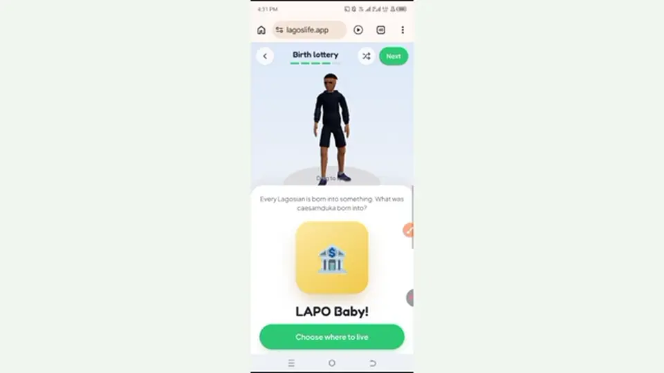 Lagos Life birth lottery result LAPO Baby and Choose where to live